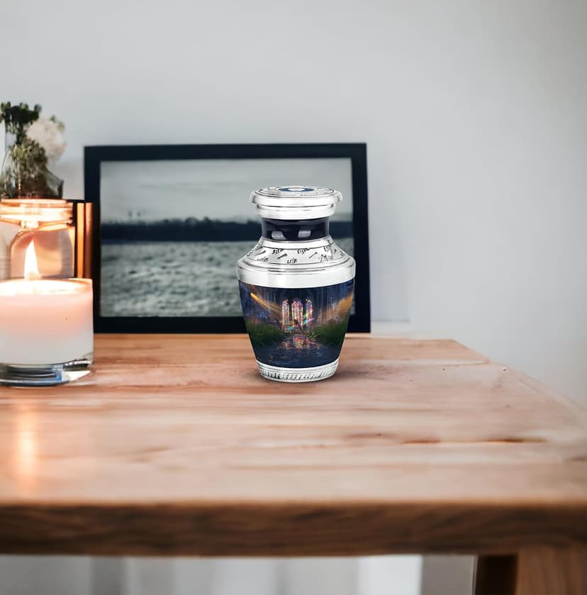 Dragonfly Memorial Keepsake Cremation Urns for Human Ashes for Men - Black Funeral Memorial Urn Small - Miniature Burial Ash Holders - Remembrance Gift for Loss of Mom & Dad (3 Inch) B0FBW9W8WP