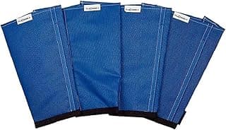 SHOOFLY Horse Leggins, Patented Loose Fitting Fly Boots, Breathable Plastic Mesh (Blue/Medium)