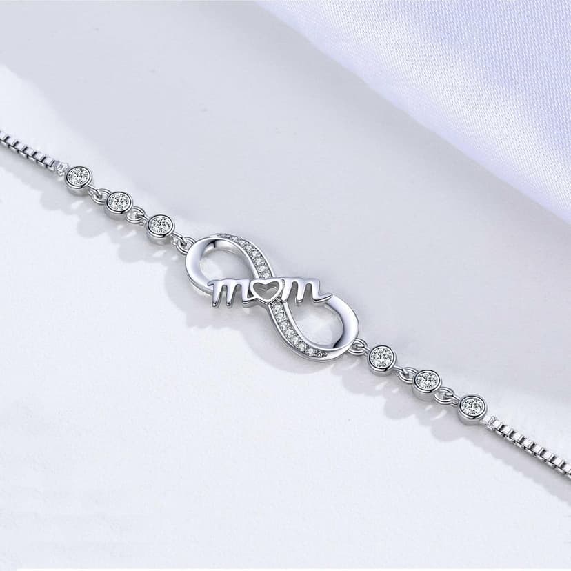 Gifts for Mom, Infinity Love Bracelets for Mom, Birthday Gifts for Women Wife Mother B0DGDBWBKV