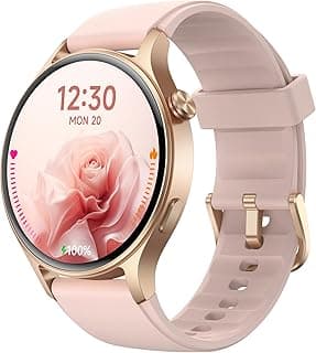 Fitpolo Smart Watch for Women,1.3" AMOLED Touchscreen Fitness Tracker, Make/Answer Calls, Heart Rate SpO2 Monitor, IP68 Waterproof, Sleep & Activity Tracking Smartwatch for Android Phones iPhone
