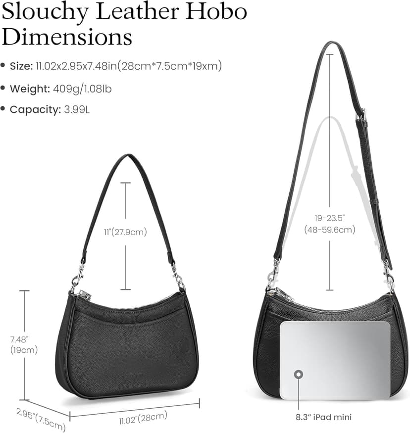 befen Genuine Leather Crossbody Bags for Women Anti Theft Shoulder Purse Trendy Hobo Bag with RFID Womens Handbag Purse