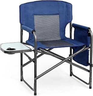 Yestomo Directors Chair, Camping Chairs for Adults, Heavy Duty Side Table, Lawn Chairs with Side Pockets Carry Straps
