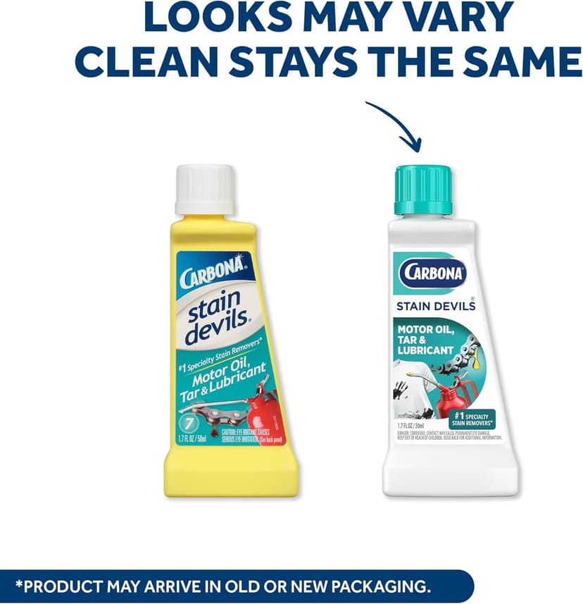 Carbona Stain Devils® #7 | Motor Oil, Tar & Lubricant | Professional Strength Laundry Stain Remover | Multi-Fabric Cleaner | Safe On Skin & Washable Fabrics | 1.7 Fl Oz, 3 Pack