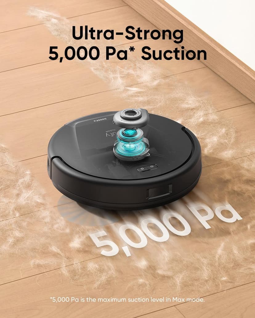 eufy Like-New L60 Robot Vacuum with Self Empty Station, Hair Detangling Technology, Up to 60 Days Hands Free Cleaning, 5,000 Pa Suction (Renewed)