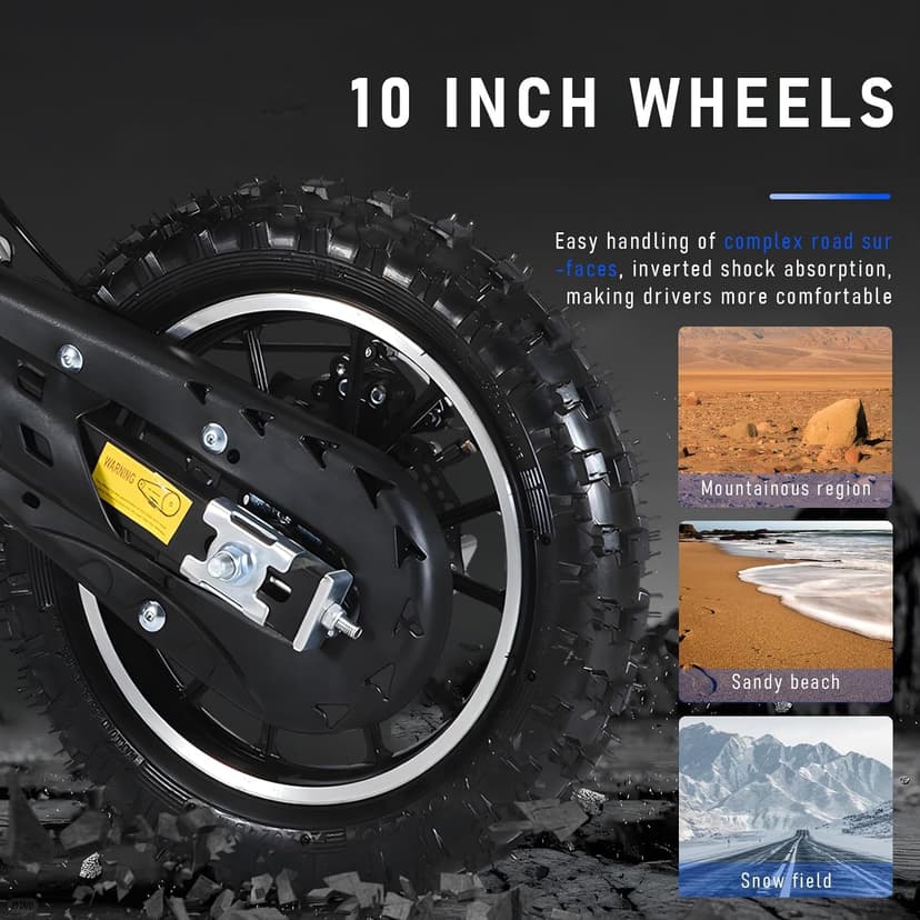 50CC Dirt Bike, 2-Stroke Kids Dirt Bike with 10-Inch Off-Rode Tire, Mini Bike with Front and Rear Disc Brake, Up to 25 Mph, Mini Bikes for Kids 8-14 Weight Support Up to 330 LBS Blue