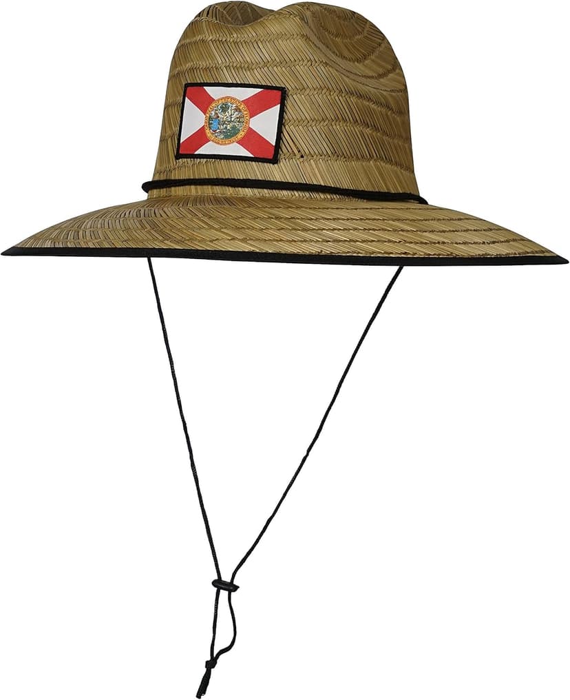 Hook & Tackle Florida Lifeguard | Fishing Stretch Fit | Straw Hat