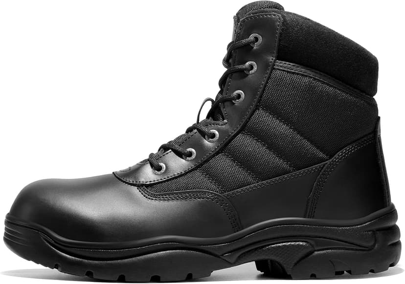 NORTIV 8 Men's Waterproof Tactical Work Boots Leather Outdoor Hiking Military 6 Inches Motorcycle Combat Boots