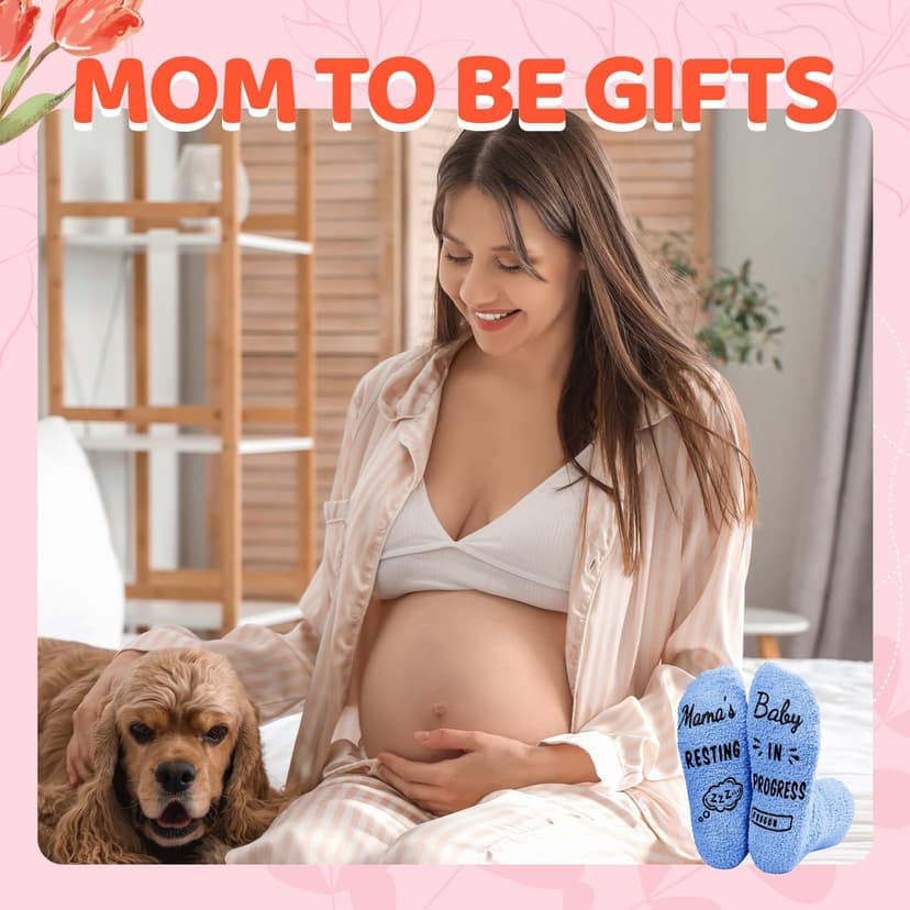 HAPPYPOP Pregnant Mom Gifts - Maternity Socks for Expectant Mothers, Thoughtful Choices for IVF Journeys B0CPXZW417