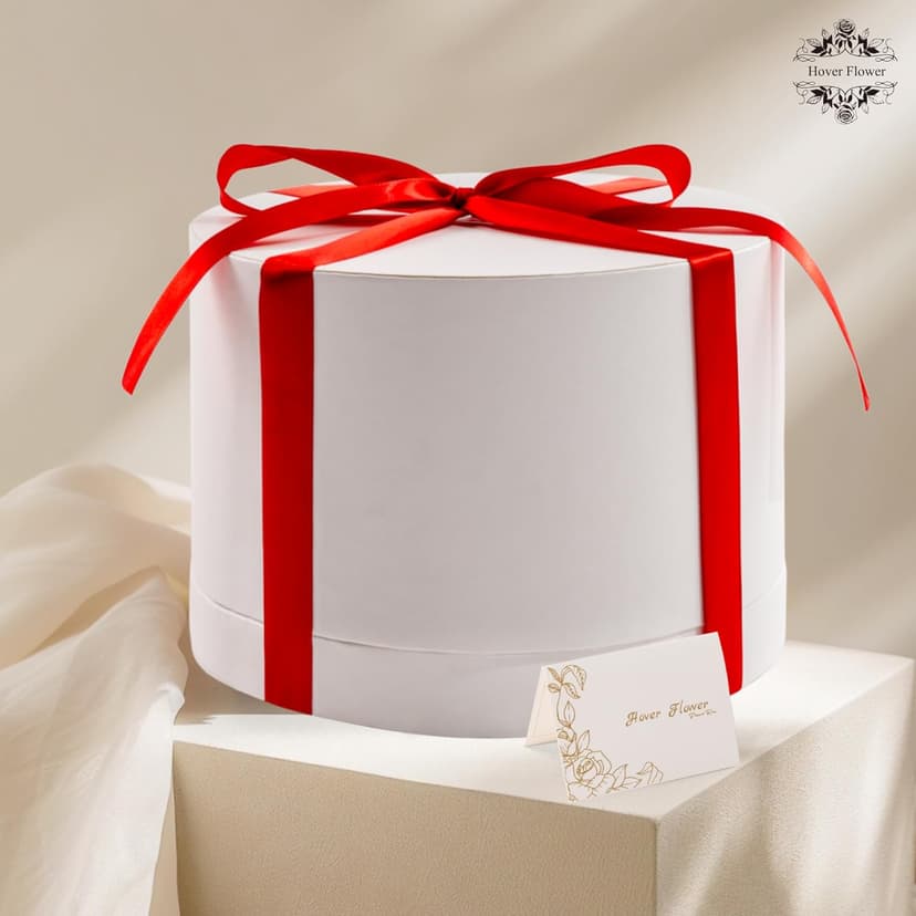 27 Forever Roses in Luxury White Box, Eternal Real Roses Gift for Women, Preserved Flowers for Delivery Prime, Anniversary, Valentine's Day, Birthday for Her (Red)