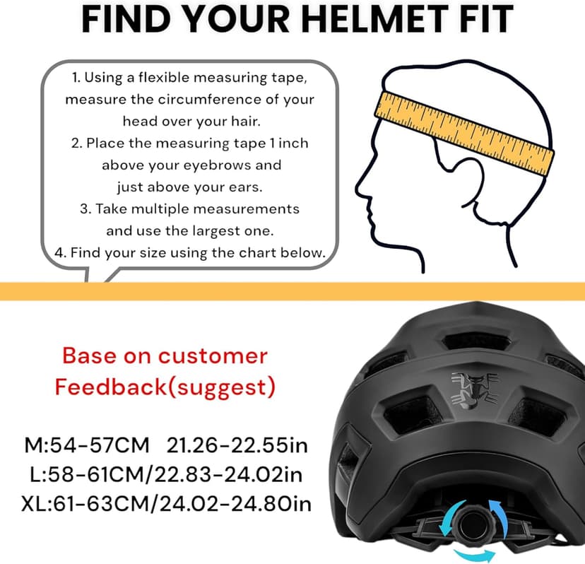 Bike Helmet,Mountain Bike Helmet Helmets for Men Women Adults Youth
