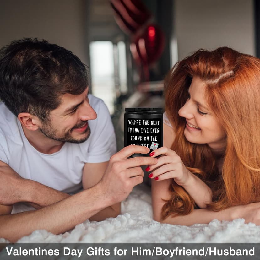 Anniversary Birthday Gifts for Men, Gifts for Boyfriend, Funny Romantic Wedding Gift for Men, Him, Boyfriend, Husband, Best Friends, Lover, Black Cedar Juniper Sandalwood Candle