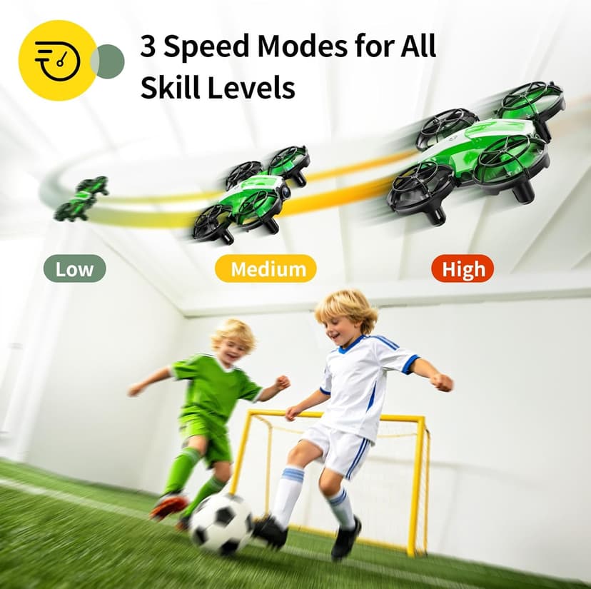 Holy Stone Mini FPV Drone with 1080P HD Camera for Kids & Beginners, RC Nano Quadcopter with Optical Flow Hover, Gesture Control, 3D Flips, 3 Batteries, Great Gift Toy for Boys and Girls, HS210P Green