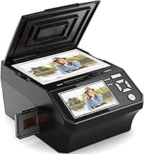 Film & Photo Scanner with 5" LCD Screen, Converts Photo, 135/110 Film Negatives & Slides, Business Card to 22MP Digital Photos, 8GB SD Card Included