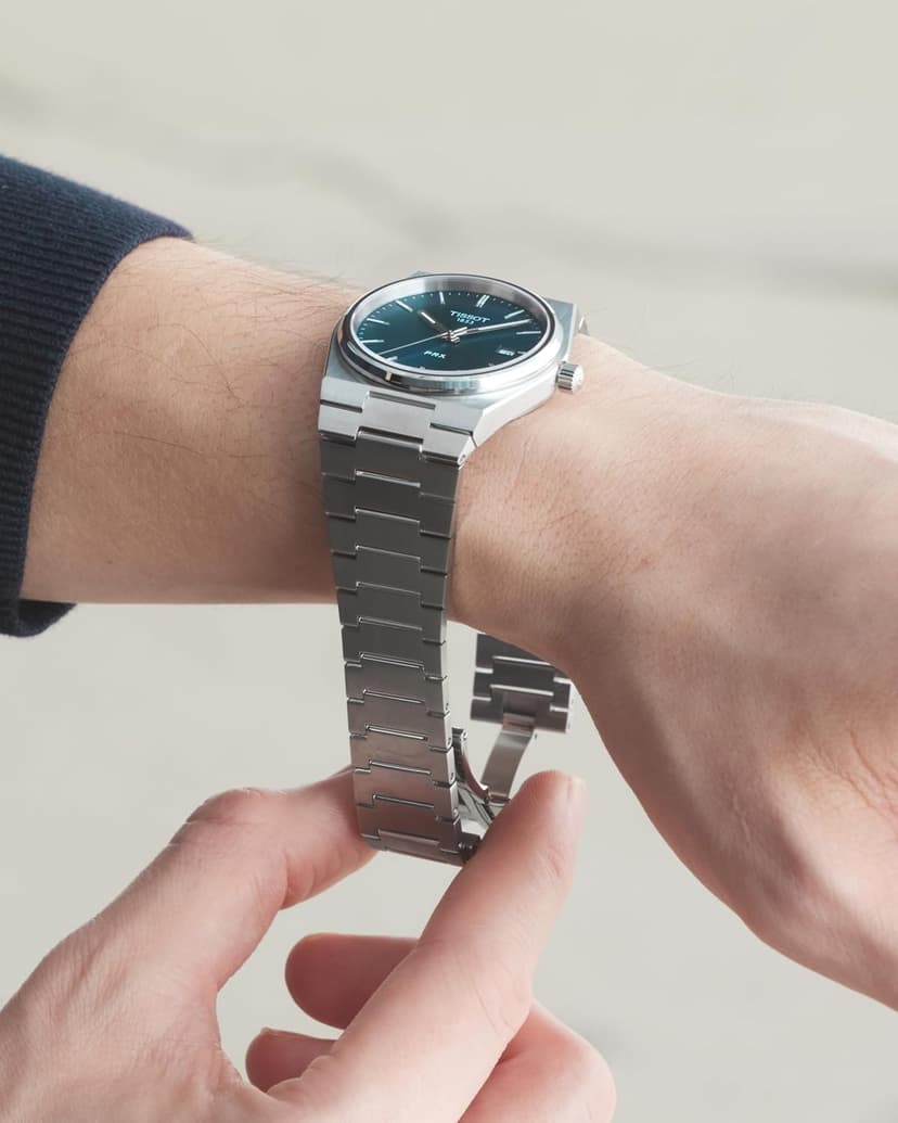 Tissot Men's PRX 316L Stainless Steel Case Dress Watch Grey T1374101104100