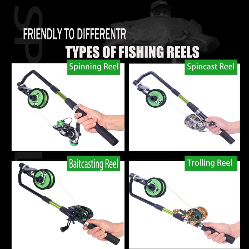 Kulport Fishing Line Spooler, Adjustable line Winder,No Line Twist, Portable for Casting & Spinning and Trolling Reel