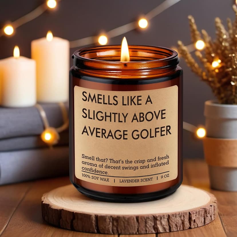 Cool Golf Themed Stuff, Golfing, Christmas, Birthday Presents for an Above Average Golfer, Dad, Boyfriend, Husband, Friend Fairy's Gift Candle, Golf Gifts for Men Him, Funny Gifts for Golfers Women B0FH6SJK5K