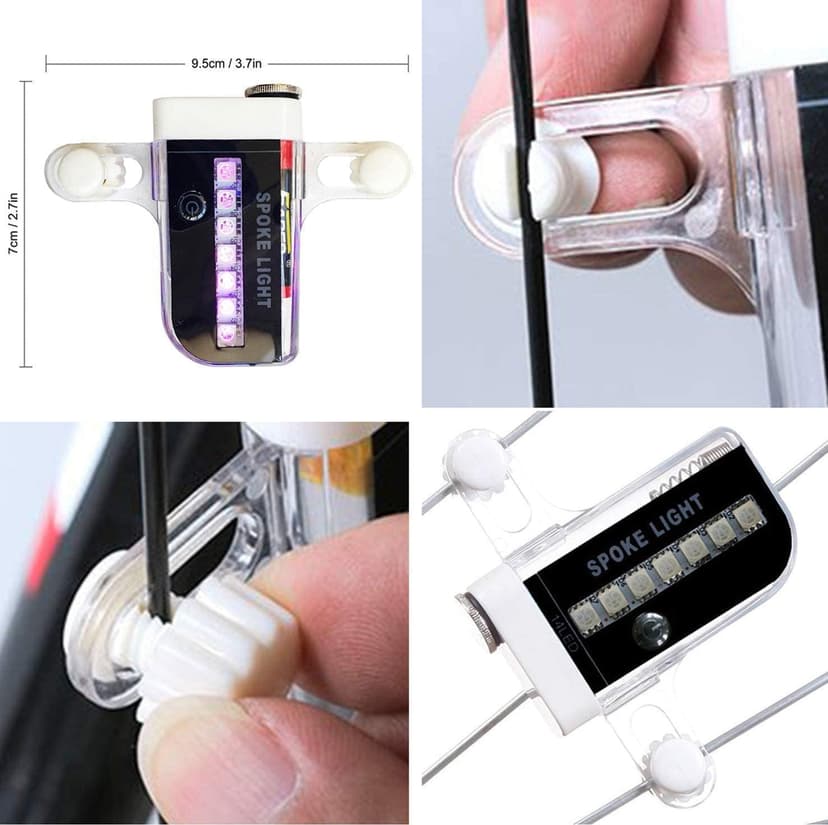Bike Wheel Lights (2 Pack) - Waterproof LED Bicycle Spoke Tire Lights - 30 Different Patterns Change - Bike Accessories - Black B087LVRMZV