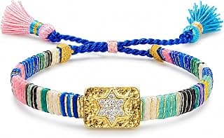 Star of David Macrame Friendship Bracelet Jewish Women Gift B07FY3824Z