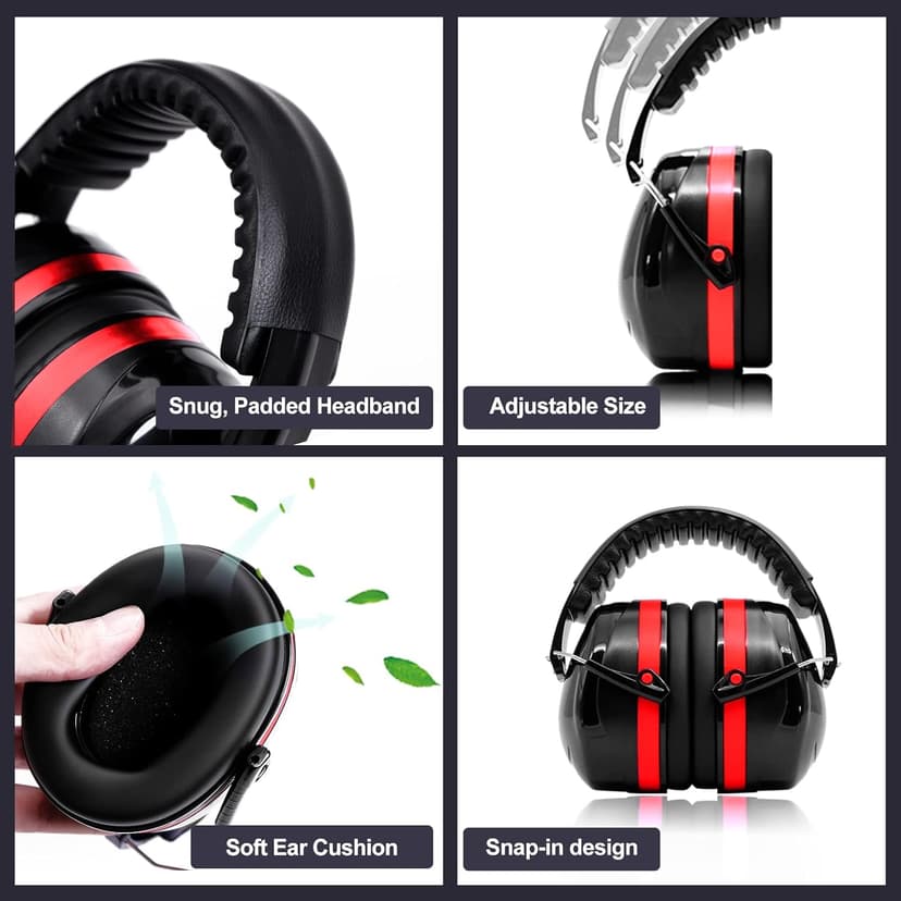 Yewltvep Shooting Ear Protection Gun Range Ear Protection with Earmuffs, Gun Safety Glasses, Earplugs, Hard Storage Case