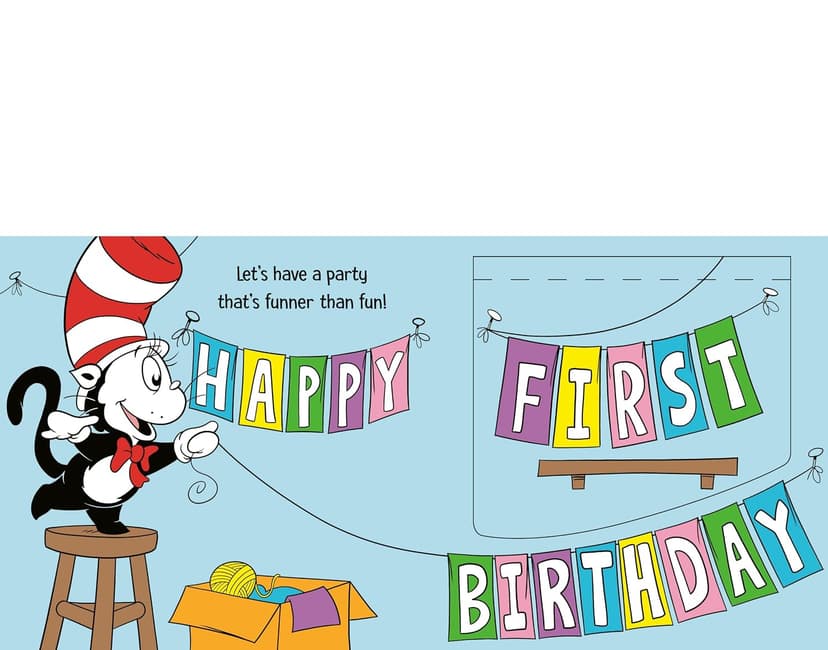Happy First Birthday! With Dr. Seuss Babies: An Interactive Lift-the-Flap Board Book with a Mirror (Dr. Seuss Babies Board Books) 0593813359