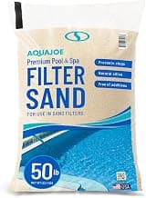 Aqua Joe Premium Pool & Spa Filter Sand, Natural Silica, 50 Lb Bag - Above Ground & Inground Swimming Pool System Accessory - Care, Cleaning & Maintenance, FLTSAND50