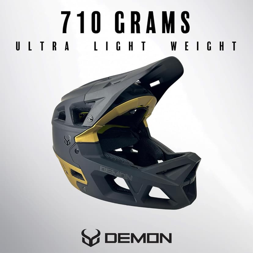 Demon United Podium X MIPS Full Face Mountain Bike Helmet- Removable Fit Pad Options- Advanced Venting System-Lightweight - Fullface DH BMX MTB Helmet