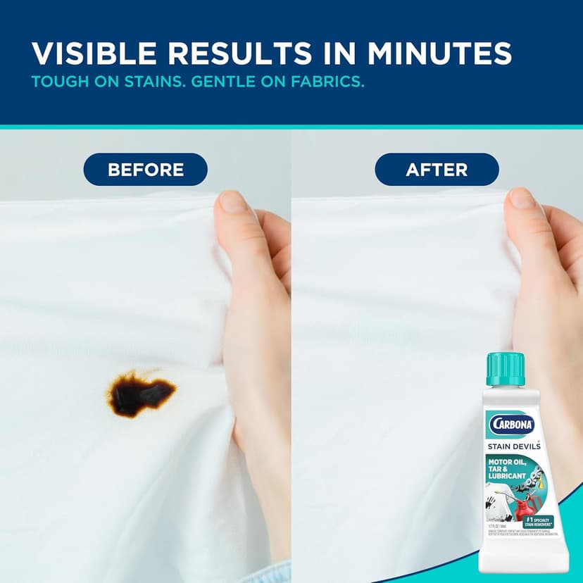 Carbona Stain Devils® #7 | Motor Oil, Tar & Lubricant | Professional Strength Laundry Stain Remover | Multi-Fabric Cleaner | Safe On Skin & Washable Fabrics | 1.7 Fl Oz, 3 Pack