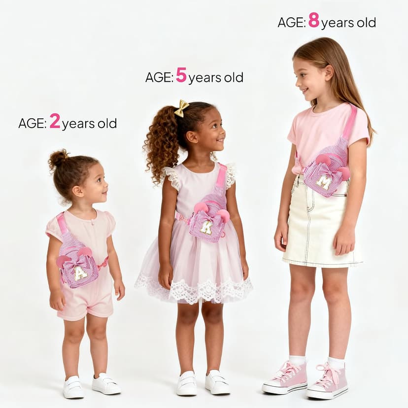 Birthday Gifts for Girls Kids, Gifts for 2 3 4 5 6 7 Year Old, Toddler Purse, Little Girls Purse, Kid Crossbody Bag Sling Bag 2 3 4 5 6 Year Old Girl Birthday Gift for Girls Sling Bag, Pink A B0F937G77K
