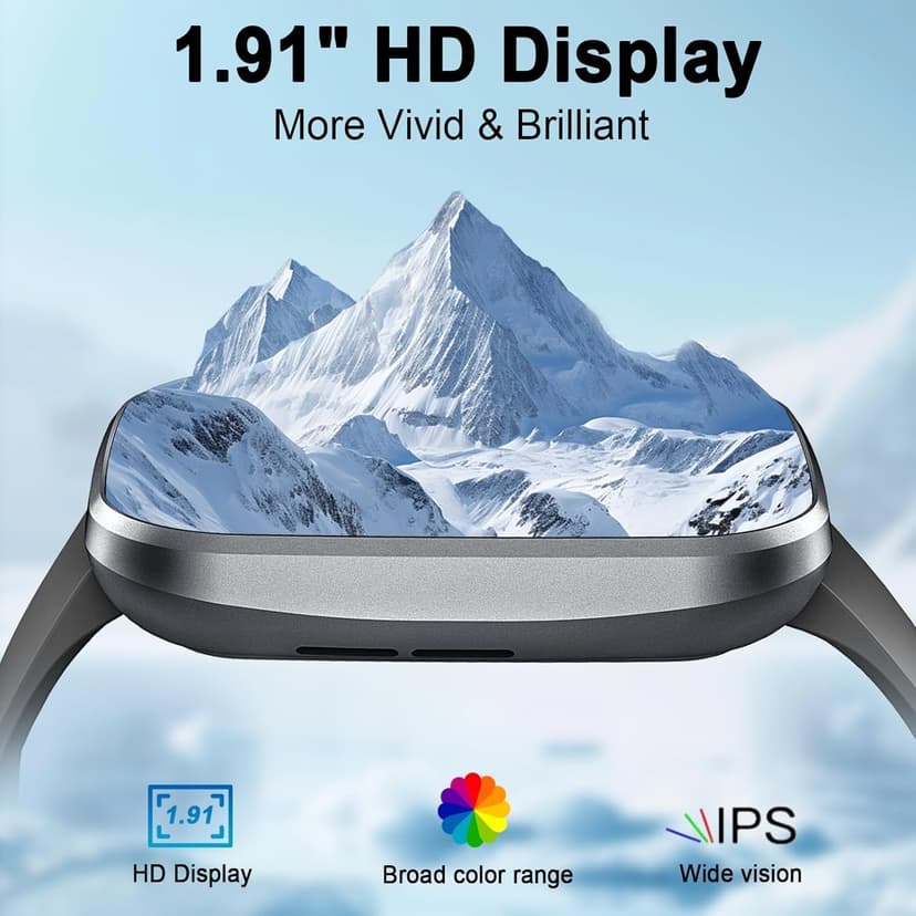 Smart Watch for Men Women, 2026 Smartwatch(Answer/Make Call) , 1.91" New Fitness Watch with 120+ Sport Modes, Fitness Tracke with Pedometer/Sleep Monitor/Heart Rate/IP68 Waterproof, for Android/iPhone