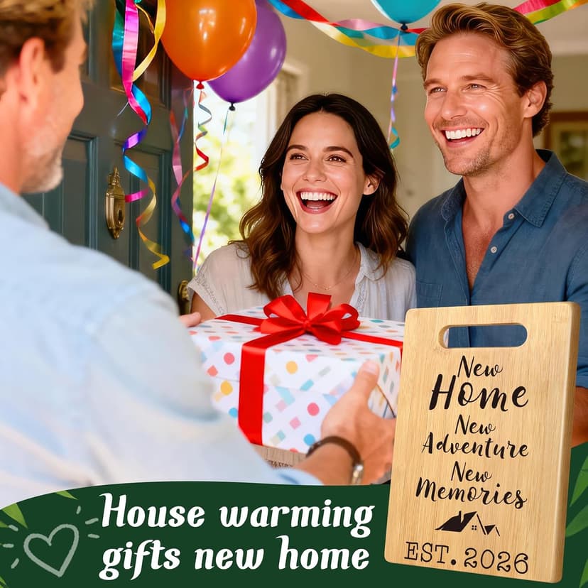MY-ALVVAYS House Warming Gifts New Home, Perfect House Warming Gifts, New Home Gift Idea for Women Men Homeowner, New Apartment Essentials, New Home New Adventure New Memories 2026 Cutting Board B09C8LPH15