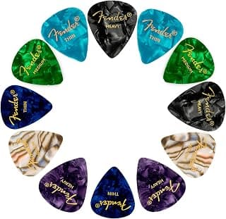 Fender Premium Picks Sampler - 12 Pack Includes Thin, Medium & Heavy Gauges (Austin Bazaar Exclusive) B07ZRYKNGS