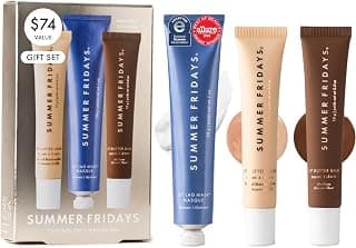 Summer Fridays Hydration Trio - Travel Size Jet Lag Mask + Full Size Lip Butter Balm Duo in Hot Chocolate + Toasted Marshmallow - Skin Care Set for Hydrated Complexion + Glossy, Soft Lips (3 Count) B0FNLBRVFJ