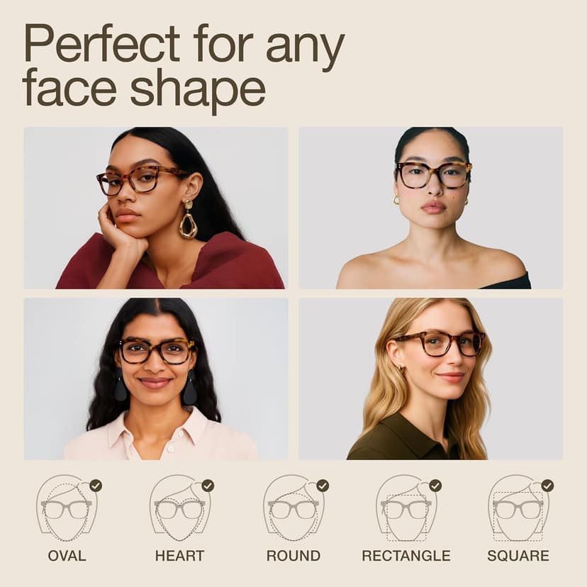 miyya Blue Light Glasses for Women & Men – Oversized UV & Blue Light Blocker Chunky Frames, All-Day Comfort, Stylish Eyewear