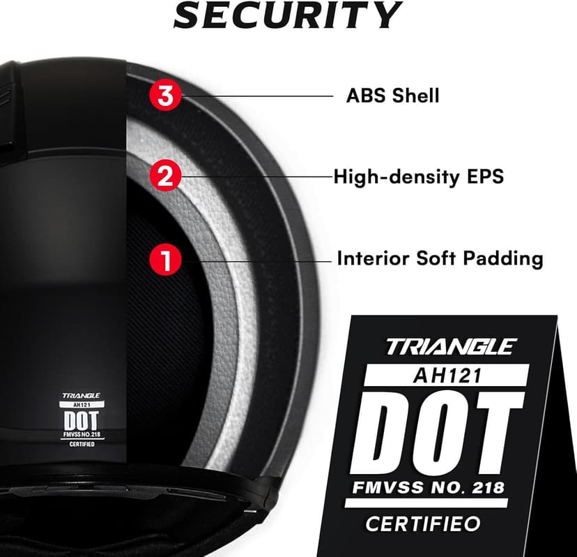 TRIANGLE Modular Motorcycle Helmets for Men Flip Up Full Face Helmet Dual Visor with Internal Sunshield DOT Approved