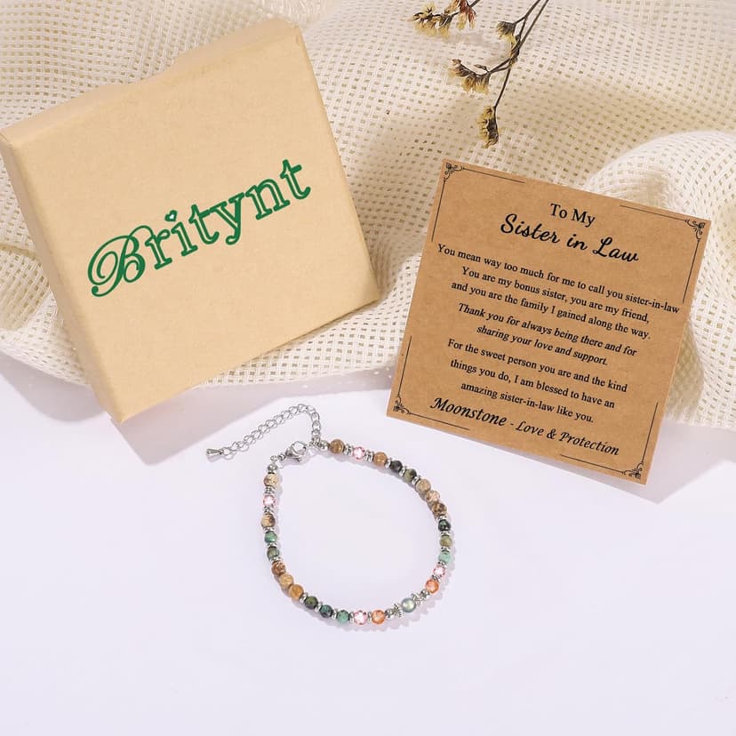 Christmas Stocking Stuffers Mothers Day Birthday Graduation Gifts Ideas Bracelets for Her Women Gifts for Women Moonstone Bracelet Meaningful Present B0FT3V6G3J