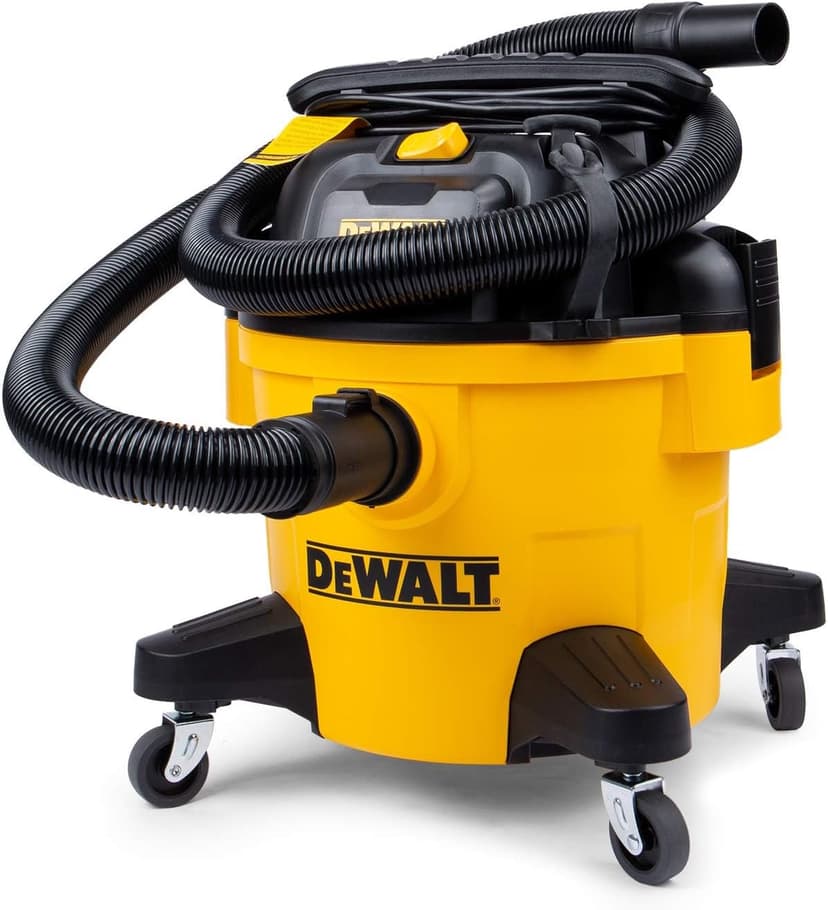 DEWALT DXV06PZ 4 Peak HP Shop Vacuums Wet/Dry, 6 Gallon Poly Wet/Dry Vac, Heavy-Duty Shop Vacuum with Blower Function Yellow+Black