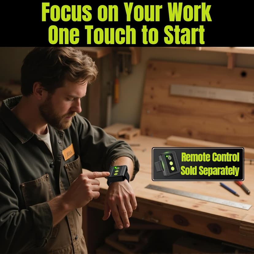 M Class 10 Gallon Dust Extractor for Woodworking with Auto Hepa Clean & Dust Indicator Light Dust Vacuum Extractor with 150CFM Airflow & Power Tool Connector for Workshop Construction (With Handle)