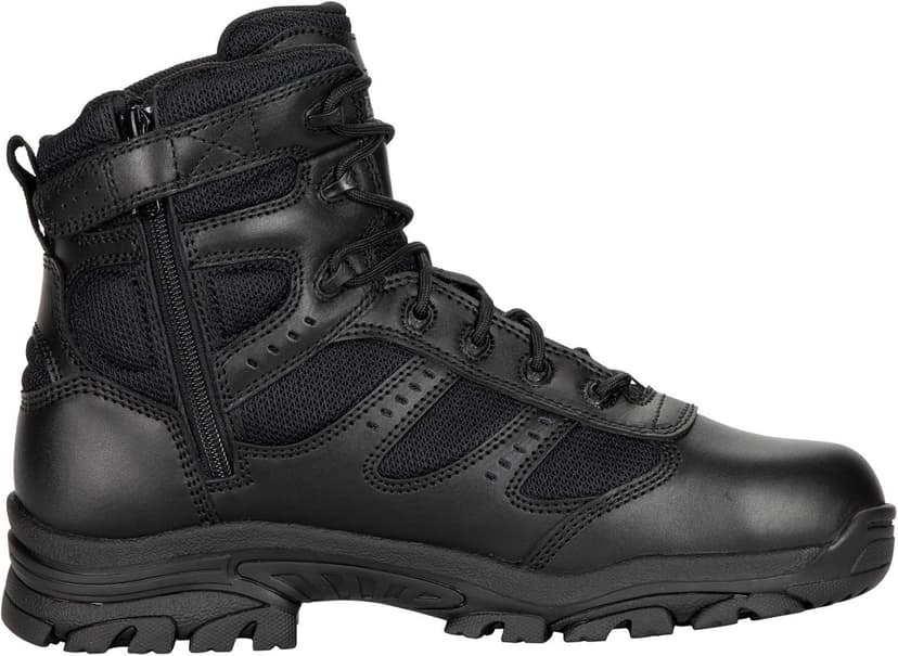 Thorogood Deuce 6” Waterproof Side-Zip Black Tactical Boots for Men and Women with Composite Safety Toe, Full-Grain Leather, and Slip-Resistant Outsole; BBP & EH Rated