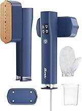 Steamer for Clothes,Sundu Portable 2-in-1 Travel Steamer&Iron,15s Fast Heat-up,100ml Water Tank,Ironing Gloves,25 Min Powerful Continuous Steam,1200W&4 Modes Light Steam Iron for Travel&Home(Blue)
