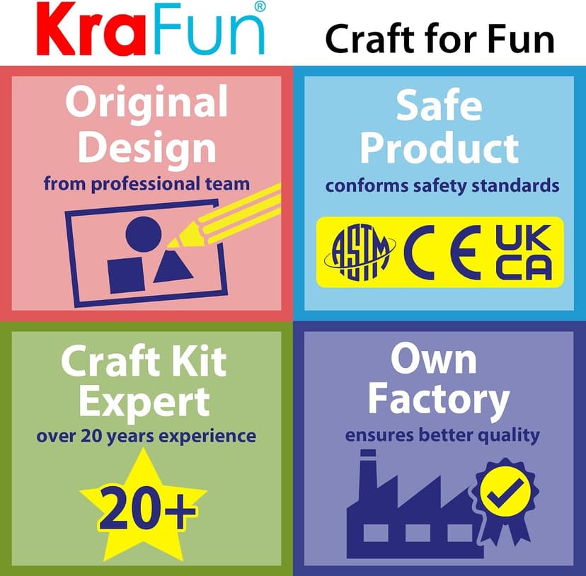 7 stuffed animal & plush pillow projects. Pre-punched felt & instructions included. Gift for girls & boys KRAFUN My First Sewing Kit for Kids Ages 6-12 | 7 Animal Dolls B091GXM2Y6