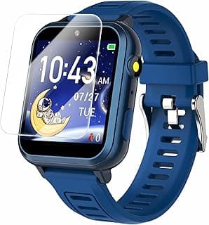 Cosjoype Kids Game Smart Watch for Kids with 24 Puzzle Games HD Touch Screen Camera Music Player Pedometer Alarm Clock Calculator Flashlight 12/24hr Kid Watch Gift for 4-12 Year Old Boys Toys for Kid