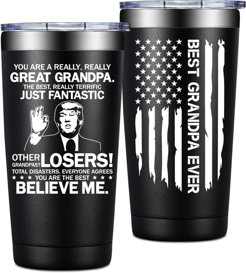 Grandpas Christmas Birthday Gifts from Grandkids - Fathers Day Gift for Grandpa - You Are a Really Really Great Grandpa Grifarny Grandpa Gifts - Best Grandpa Ever Gifts Tumbler Cup 20 oz B0DZWW96VX