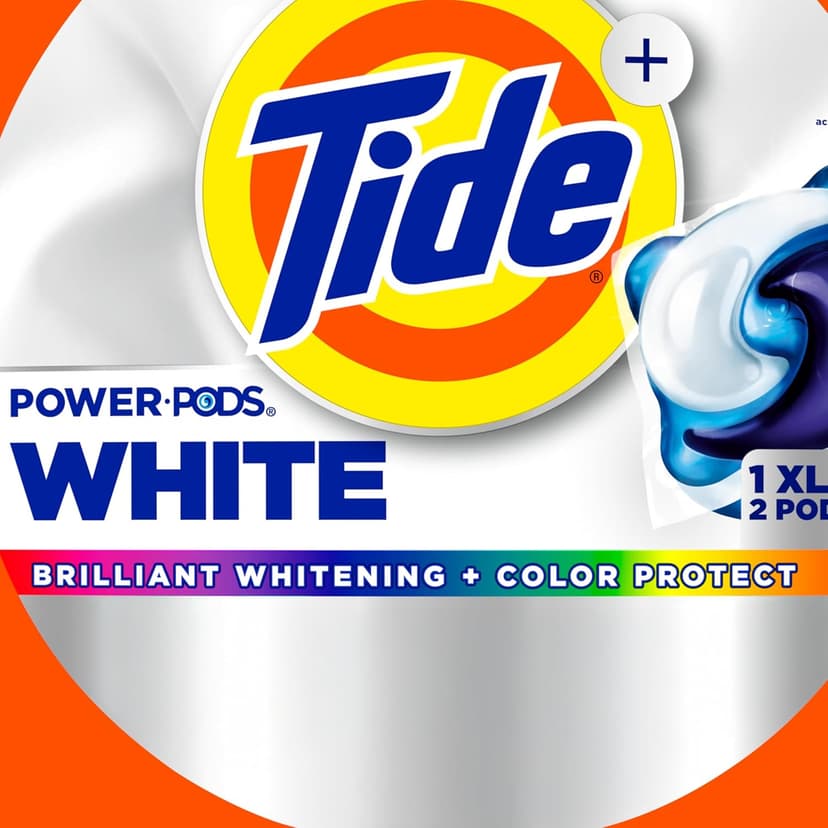 Tide Power PODS White Laundry Detergent Pacs, 45 Count, Brilliant Whitening + Color Protect