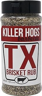 Killer Hogs BBQ TX Brisket Rub | Championship BBQ and Grill Seasoning | Great on Brisket, Ribs, Steaks, or Turkey | 11 Ounces