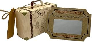 Surprise Mini Suitcase & Mini Travel Ticket Scratch & Reveal Card Gift. Perfect for Valentines, Vacations, Birthday, Family Trips Away! B0C55W9RHB