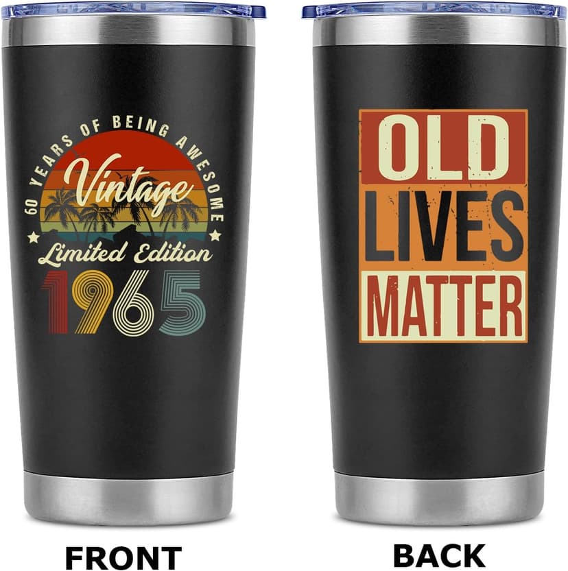 Funny 60th Birthday Gifts for Men - 20 Oz Tumbler