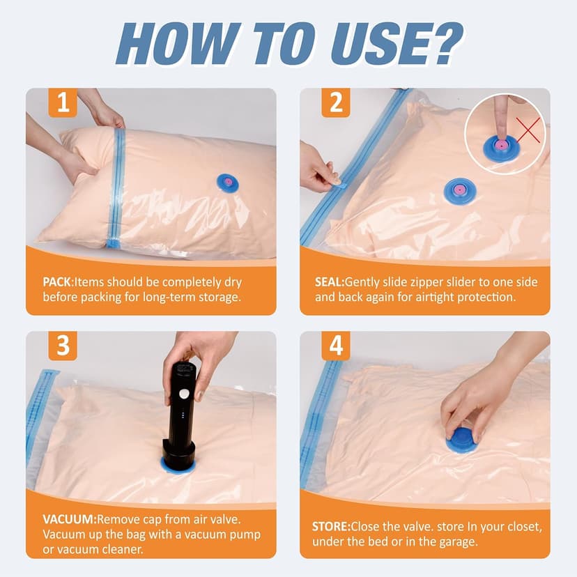 15 Space Saver Bags with Electric Pump