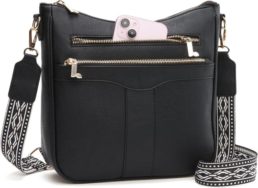 Valleycomfy Crossbody Bags for Women, Lightweight Crossbody Purses Soft Leather Shoulder Handbags