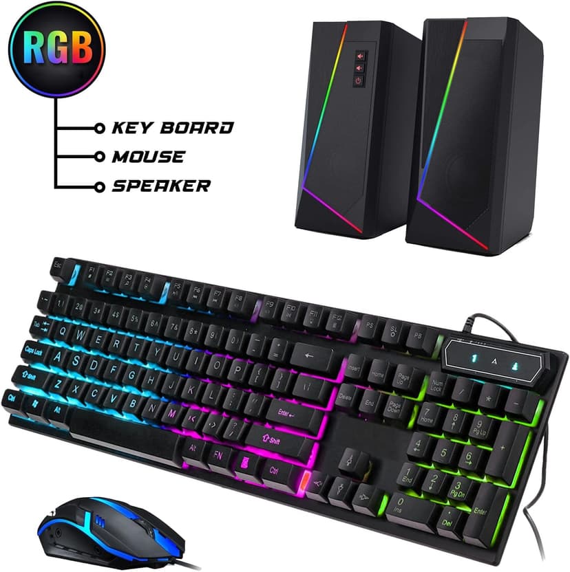 Dell OptiPlex Computer Desktop PC, Intel Core i5 3rd Gen 3.2 GHz, 16GB RAM, 2TB HDD, New 22 Inch LED Monitor, RGB Keyboard and Mouse, WiFi, Windows 11 Pro (Renewed)