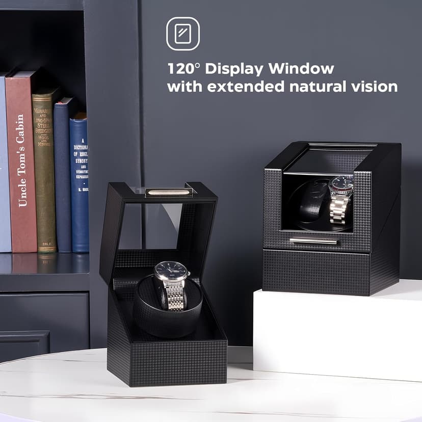 ProCase ProCase Watch Winder for Automatic Watches, Single Automatic Watch Winder Rotator Shaker Box with Quiet Motor and Flexible Pillow, Rotating Watches Case Gifts for Men Women -1 Slot